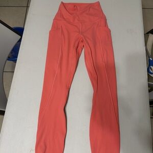 Lululemon Athletica Vibrant Coral Leggings